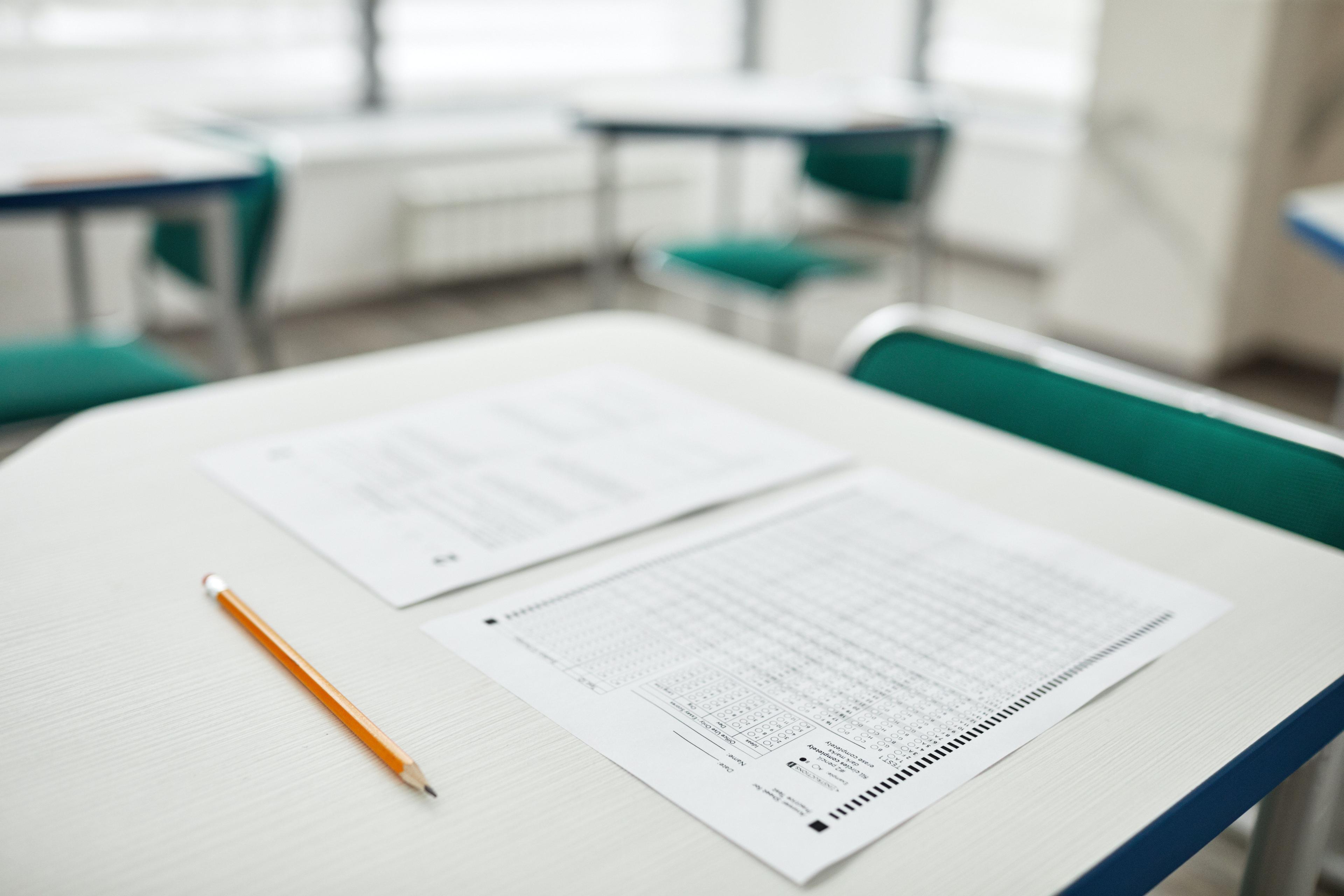 Exam-two-paper-classroom